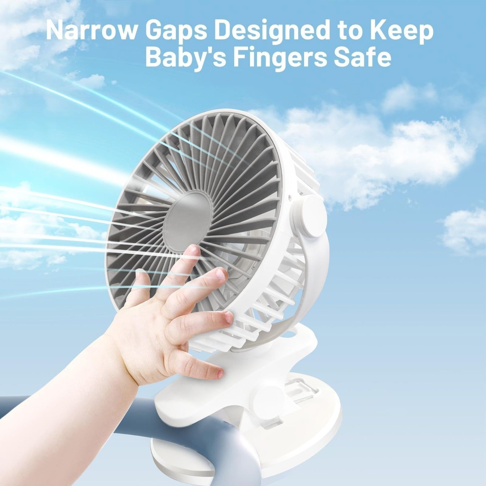 Ultra Quiet Clip On Fan With 360 Degree Rotation, USB Rechargeable Portable Personal Fan For Desk, Bed, Dorm, Treadmill And Indoor Outdoor Use
