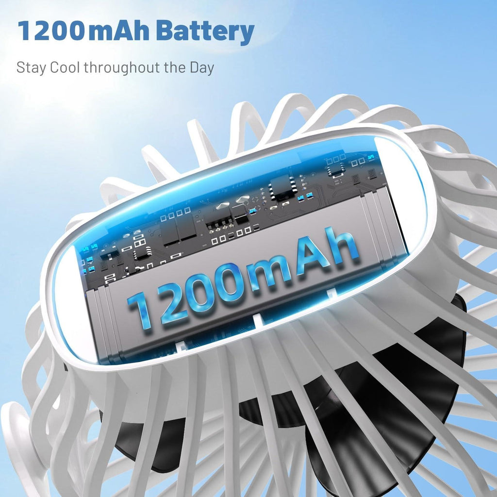 Ultra Quiet Clip On Fan With 360 Degree Rotation, USB Rechargeable Portable Personal Fan For Desk, Bed, Dorm, Treadmill And Indoor Outdoor Use