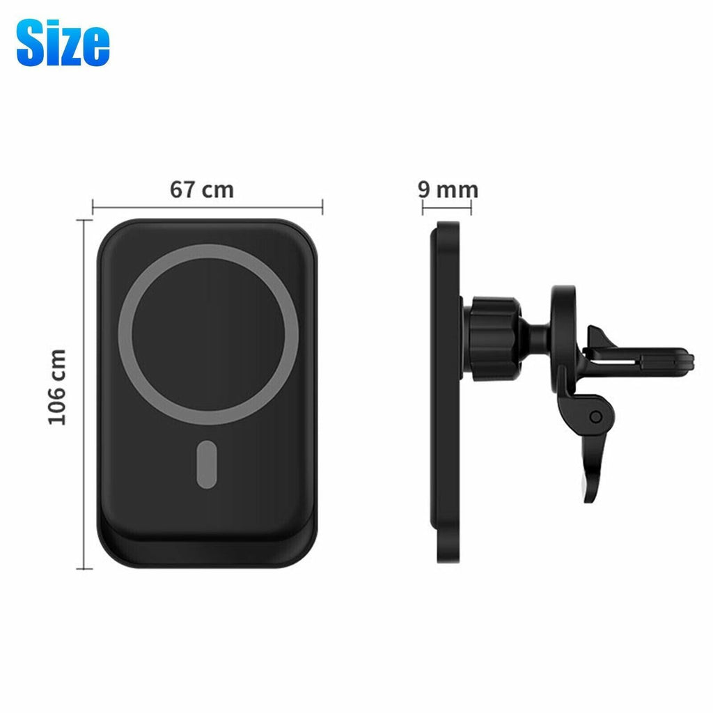 Magnetic Wireless Charger Car Mount Holder For 12 13 14 Pro Max MagSafe