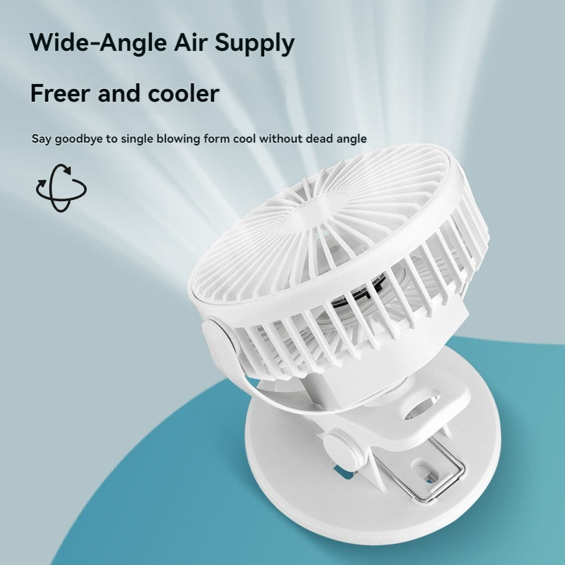 Ultra Quiet Clip On Fan With 360 Degree Rotation, USB Rechargeable Portable Personal Fan For Desk, Bed, Dorm, Treadmill And Indoor Outdoor Use