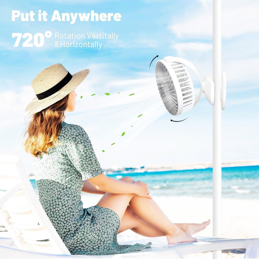 Ultra Quiet Clip On Fan With 360 Degree Rotation, USB Rechargeable Portable Personal Fan For Desk, Bed, Dorm, Treadmill And Indoor Outdoor Use